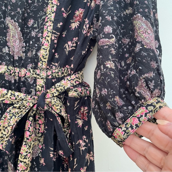 La Vie Rebecca Taylor Floral Print Maxi Dress Size L - Picture 5 of 11